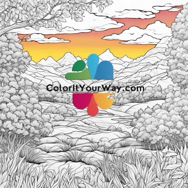 Mindful Coloring: Peaceful Outdoor Views - Image 11