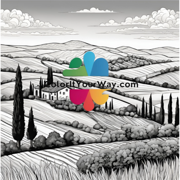 Escape to the Countryside: A Soothing Coloring Book