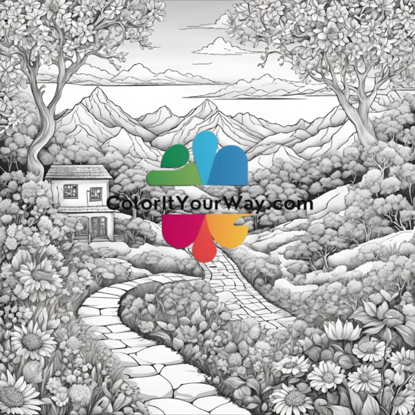 Mindful Coloring: Peaceful Outdoor Views - Image 3