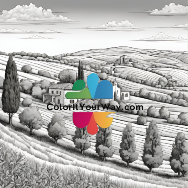 Escape to the Countryside: A Soothing Coloring Book - Image 3