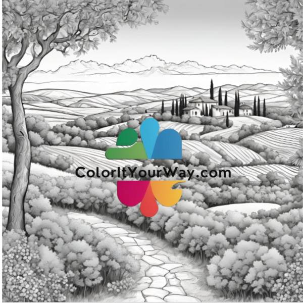 Calm & Cozy: Beautiful Landscape to Color - Image 3