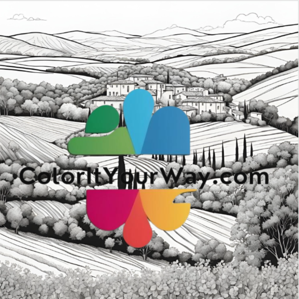 Tranquil Landscape: A Stress Relief Coloring Book - Image 4