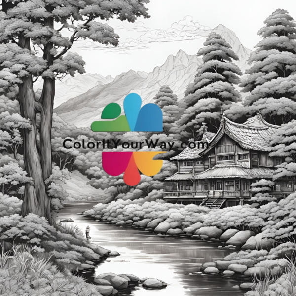 Mindful Coloring: Peaceful Outdoor Views - Image 8