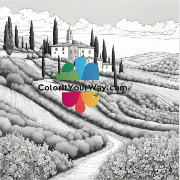 Calm & Cozy: Beautiful Landscape to Color - Image 7