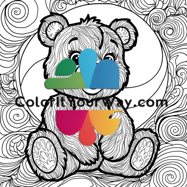 Cuddly Bear World: A Heartwarming Coloring Book of Cute Characters - Image 2