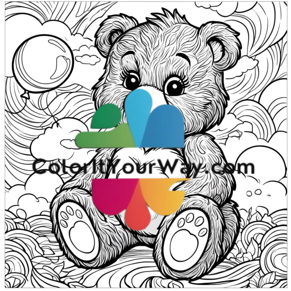 Cuddly Bear World: A Heartwarming Coloring Book of Cute Characters - Image 3