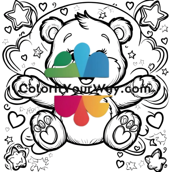 Cuddly Bear World: A Heartwarming Coloring Book of Cute Characters - Image 5