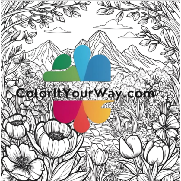 Spring Serenity: A Floral & Nature Coloring Escape - Image 4